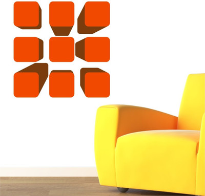 Chipakk Bold Blocks- Orange Medium Pigmented Polyvinyl Films Imported Sticker