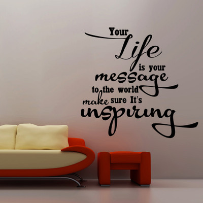 30% OFF on Creative Width Decor Life Is Your Message Vinyl Sticker Sticker Pack of 1