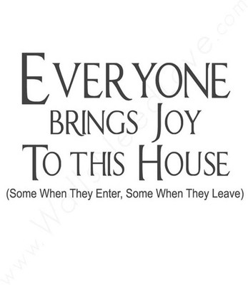 50% OFF on Ritzy Everyone Brings Joy Living Room Wall Quote Wall Decal Sticker