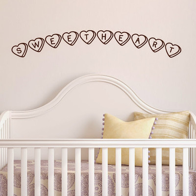 50% OFF on DeStudio Sweetheart Sweets Love Wallart Vinyl Color Brown Size 150 X 60 Cms Wall Sticker