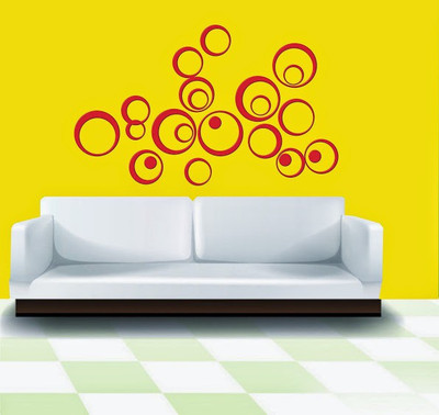 DeStudio 24 Red Rings 3D Acrylic Sticker Pack of 24 DeStudio 24 Red Rings 3D Acrylic Sticker Pack of 24