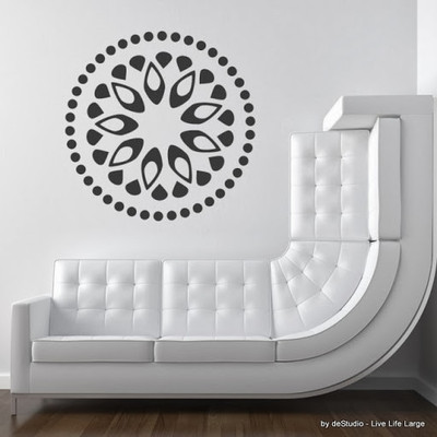 44% OFF on DeStudio Circular Petals Pattern Print Size Tiny Wall Sticker