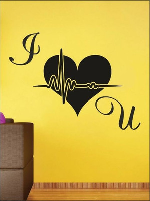 80% OFF on Wall1ders I Love U PVC Vinyl Sticker Sticker Pack of 1