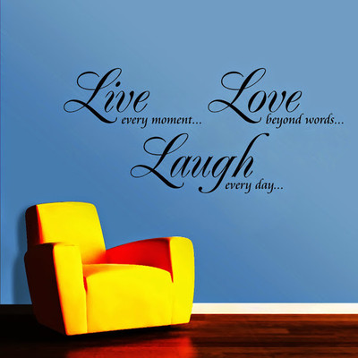 87% OFF on DeStudio Live Love Laugh One Size Tiny Wall Sticker