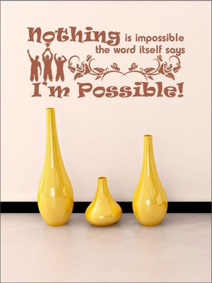 37% OFF on Wall1ders Impossible PVC Vinyl Sticker Pack of 1