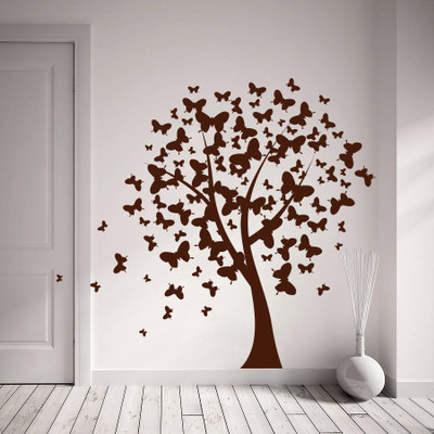 83% OFF on D��cor Kafe Decal Style Butterfly on tree Wall Art Small Size-23*21 Inch Wall Sticker Sticker Pack of 1 83% OFF on D��cor Kafe Decal Style Butterfly on tree Wall Art Small Size-23*21 Inch Wall Sticker Sticker Pack of 1