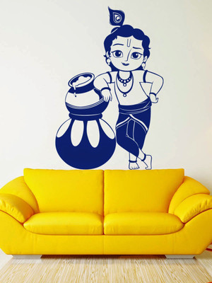44% OFF on Wall Whispers Krishna Makhan Chor Vinyl Sticker Pack of 1 44% OFF on Wall Whispers Krishna Makhan Chor Vinyl Sticker Pack of 1