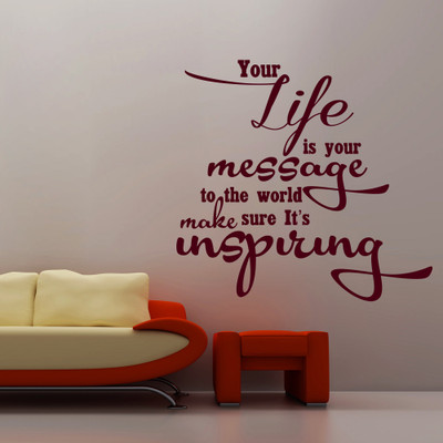 40% OFF on Creative Width Decor Life Is Your Message Vinyl Sticker Sticker Pack of 1