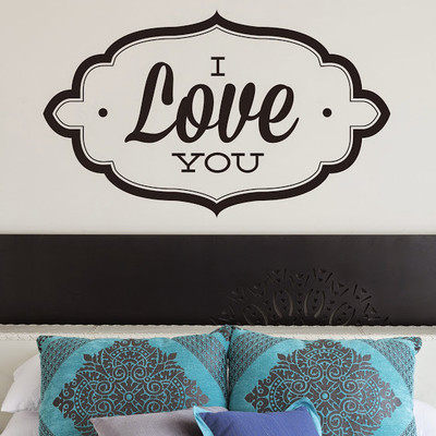 50% OFF on DeStudio Love You Border Ornamental Wallart2 Color Black Size 150 X 60 Cms Wall Sticker