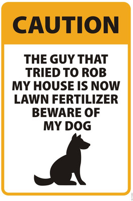 16% OFF on Awesome Quote On Beware Of Dog Poster Paper Print