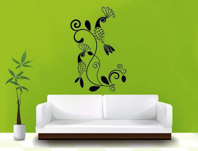 43% OFF on Hoopoe Decor Beautiful Peacock Wall Sticker Pack of 1