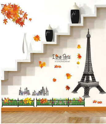 33% OFF on Pindia 3d I Love Paris Eiffel Tower Wall Sticker