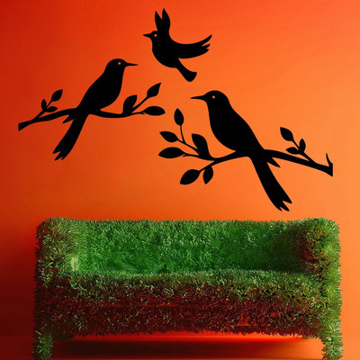 67% OFF on D��cor Kafe Decal Style Birds Wall Sticker Large Size Size-26*17 Inch Wall Sticker Sticker Pack of 1