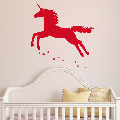 50% OFF on DeStudio Unicorn Girls Stars Mythical Decal Wall Sticker Sticker