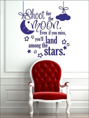 80% OFF on Wall1ders Shoot For The Moon PVC Vinyl Sticker Sticker Pack of 1