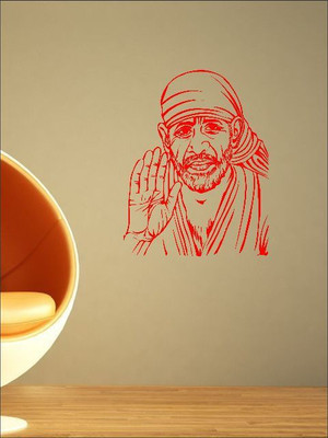 Wall1ders Sai Baba Blassing Sticker Sticker Pack of 1 Wall1ders Sai Baba Blassing Sticker Sticker Pack of 1