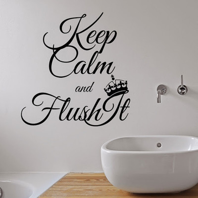 80% OFF on DeStudio Keep Calm And Flush It Wall Sticker Sticker