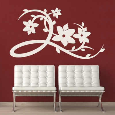 66% OFF on DeStudio Flowers Curls One Size Tiny Wall Sticker