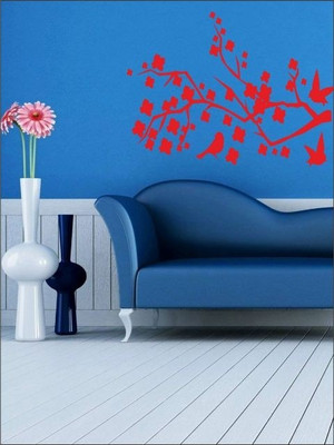 80% OFF on Wall1ders Branches with Two Birds PVC Vinyl Sticker Sticker Pack of 1