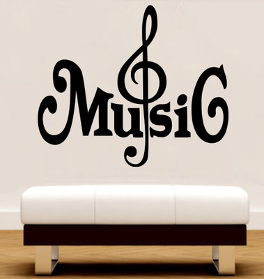 66% OFF on D��cor Kafe Decal Style Music Strings Wall Sticker Small Size-14*12 Inch Wall Sticker Sticker Pack of 1