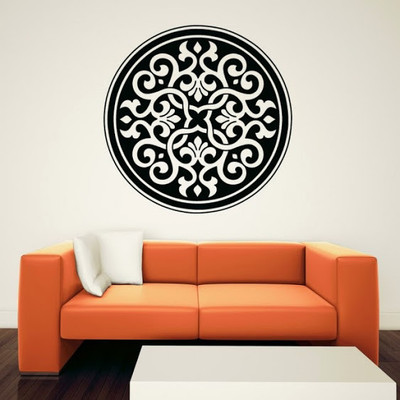 50% OFF on DeStudio Floral Circle Decorative Size Giant WALL STICKER Sticker