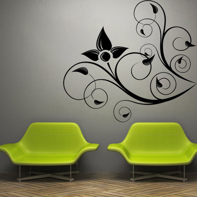 77% OFF on D��cor Kafe Decal Style Corner Swirl Flower Wall Sticker Small Size-21*19 Inch Wall Sticker Sticker Pack of 1 77% OFF on D��cor Kafe Decal Style Corner Swirl Flower Wall Sticker Small Size-21*19 Inch Wall Sticker Sticker Pack of 1