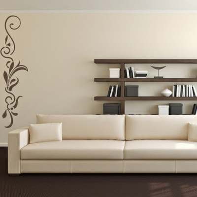 50% OFF on DeStudio Vertical Straight Line Floral Embellishment Size Giant Wall Sticker