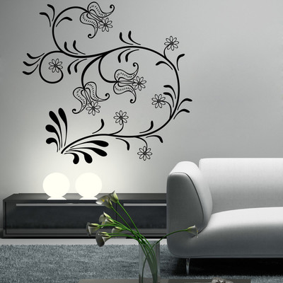 65% OFF on D��cor Kafe Decal Style Creative Abstract Wall Sticker Large Size-23*22 Inch Wall Sticker Sticker Pack of 1