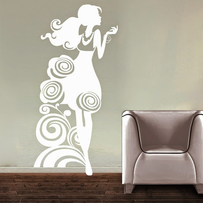 87% OFF on DeStudio Rosy Girl One Size Tiny Wall Sticker