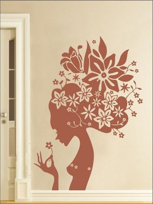 80% OFF on Wall1ders Flower Girl PVC Vinyl Sticker Sticker Pack of 1