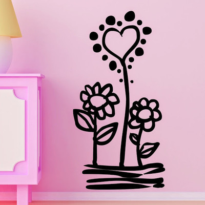 50% OFF on DeStudio Flower Children Kids Drawing Heart Love Decal Wall Sticker Sticker 50% OFF on DeStudio Flower Children Kids Drawing Heart Love Decal Wall Sticker Sticker