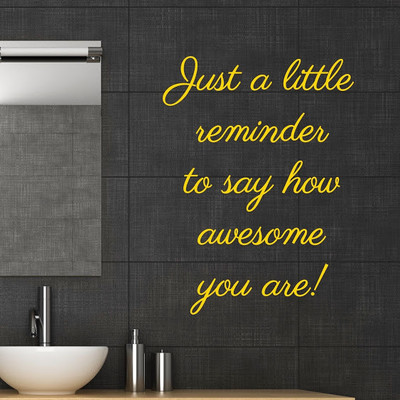 50% OFF on DeStudio Awesome Note Cute Inspire Funny Color Yellow Size 135 X 60 Cms Wall Sticker