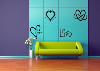 50% OFF on DeStudio Love Signs Valentine Decal Color Black Size 150cms X 60 Cms Wall Sticker Sticker