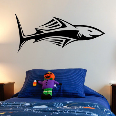50% OFF on DeStudio Shark Color Black Size 150 X 60 Cms Wall Sticker