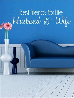 80% OFF on Wall1ders Husband & Wife PVC Vinyl Sticker Sticker Pack of 1