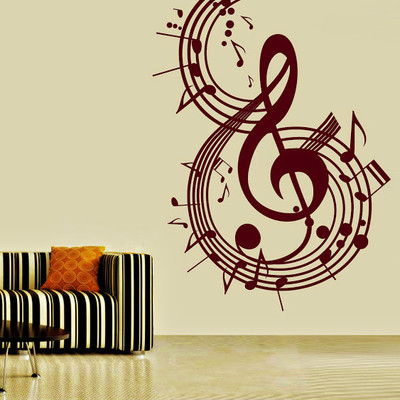 87% OFF on DeStudio Music Notes One Size Tiny Wall Sticker