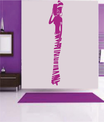 46% OFF on Ritzy African Lady With Pot Living Room Wall Decal Sticker