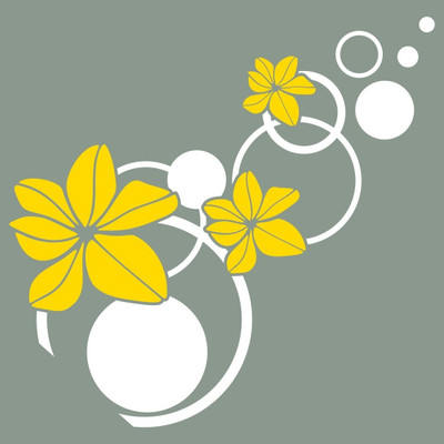 20% OFF on Chipakk Flowering Branch Yellow White Decal Pigmented Polyvinyl Sticker