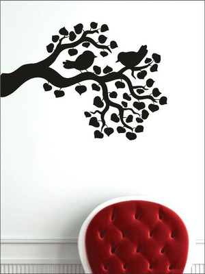 80% OFF on Wall1ders Birds On Branch Silhouette PVC Vinyl Sticker Sticker Pack of 1