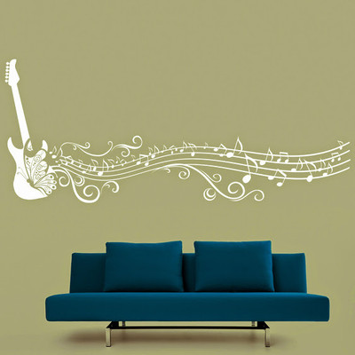 87% OFF on DeStudio Guitar Strings N Swirls One Size Tiny Wall Sticker