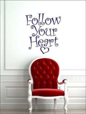 80% OFF on Wall1ders Follow Your Heart PVC Vinyl Sticker Sticker Pack of 1