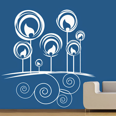 87% OFF on DeStudio Petal Swirls Two Size Tiny Wall Sticker