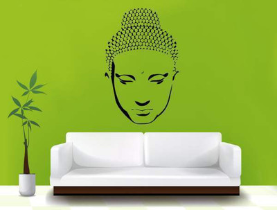 44% OFF on Hoopoe Decor Meditating Buddha 8 Wall Sticker Pack of 1