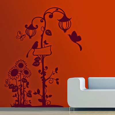 50% OFF on DeStudio DeStudio Birds N the Lamp Post Two Wall Stickers Size LARGE WALL STICKER Sticker