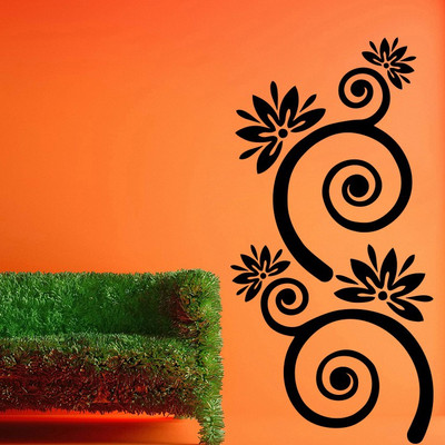 68% OFF on D��cor Kafe Decal Style Swirl Wall Sticker Small Size-11*22 Inch Wall Sticker Sticker Pack of 1