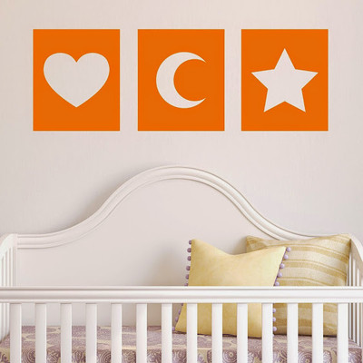 66% OFF on DeStudio Stars Hearts Moon Baby Cute Decal Home Wall Sticker Sticker