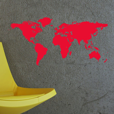 50% OFF on DeStudio World Mapcountries City World Learn Decal Home Wall Sticker Sticker