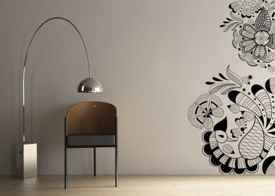 67% OFF on D��cor Kafe Decal Style Peacock Pattern Wall Sticker Tiny Size-11*23 Inch Wall Sticker Sticker Pack of 1