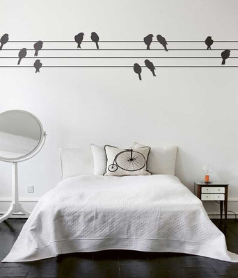 50% OFF on Ritzy Love Birds Pair Living Room Wall Decal Sticker