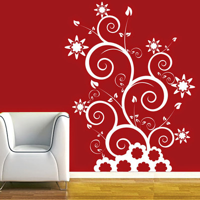 50% OFF on DeStudio DeStudio Floral Swirls Wall Stickers Size GIANT WALL STICKER Sticker
